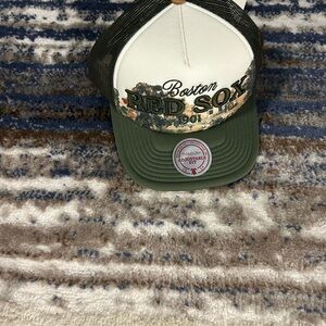 Anthropologie Green and Black Cap